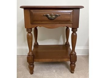 Vintage Nightstand With Top Drawer And Shelf
