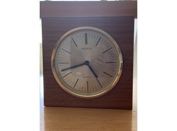 Barhill Quartz 5 Inch Wood And Metal Clock