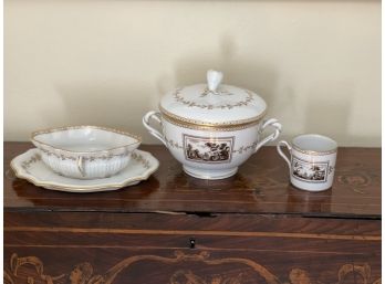 Collection Of Richard Ginore Porcelain Ceramic Serving Ware & Cache Pot
