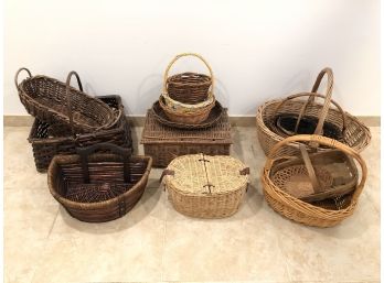 Large Collection Of Woven Baskets