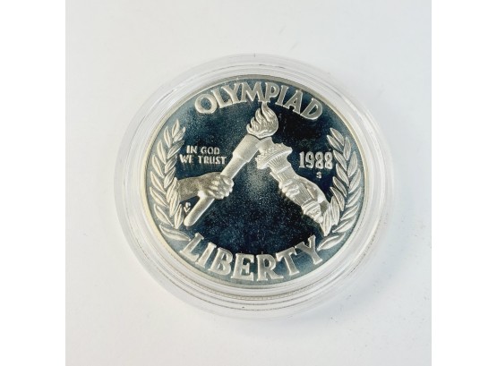 1988 Olympiad PROOF Silver Dollar Coin