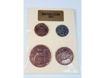 4 Coin British Coin Set Brilliant Uncirculated (50-60 Years Old)