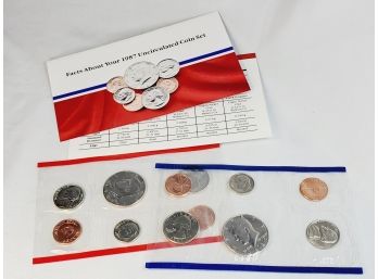 1987 United States Mint Uncirculated Coin Set P And D Mints