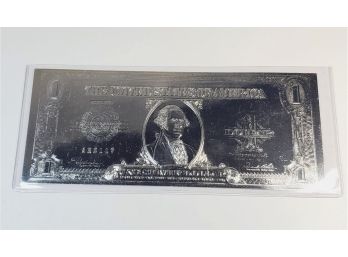 .999 Plated  $1 Silver Certificate 2000 W National Collector's Mint Cert Of Authority