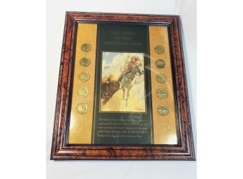 The Spirit Of American West Buffalo Nickel Coin Set Picture Frame