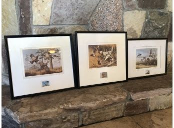 1980s Quail Research Stamp Hunting Prints