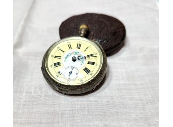 Antique Remontioir Cylindre Women's Silver And Gold Pocket Watch