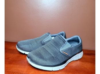 Men's Skechers Memory Foam Gel Infused Grey Slip On Shoes - Size 9