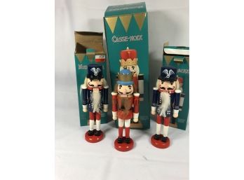 3 Wooden 10' Nutcrackers Hand Painted