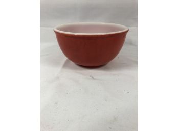 Vintage Red Fire King Bowl 8' Wide