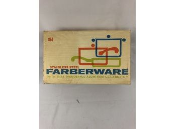 Faberware #813 4qt Covered Sauce Pan Stainless Steel NIB