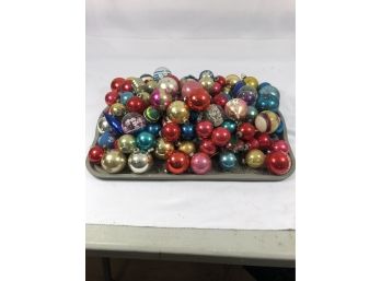 Tray Lot Of Vintage Christmas Ornaments