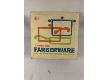Faberware #834 Stainless Steel 4qt Covered Sauce Pan NIB
