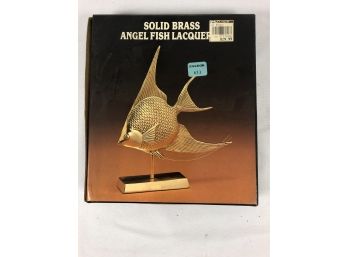 Solid Brass Angel Fish Lacquered NIB