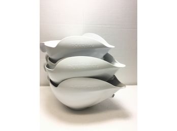 (4)pourfect By  Randy Kaas Contemporary Mixing Bowls/measuring Cups.