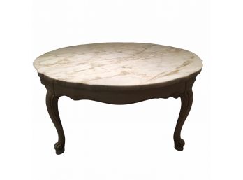 French Provincial Style Marble Top Coffee Table.