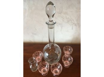 Seven Pieces Of Vintage Glass Items.