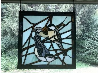 Appears To Be Vintage Meyda Tiffany Stained Glass From The Birds Collection