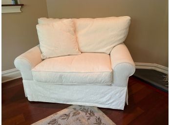 ABC Brand White Oversized/ Chair And A Half Sofa