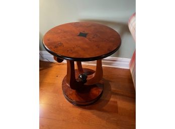 Wooden Round Table (looks Burled Maple)