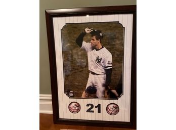 Paul O'Neill Tipping His Hat Authenticated And Autographed Framed Photo