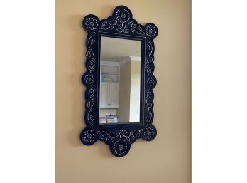 Black Etched Decorative Mirror