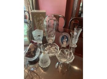 Assorted Crystal And Glass Decor