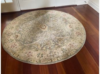 Round Wool Rug In The Entryway