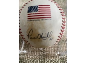 2001 Paul O'Neill Authenticated And Signed Baseball (cert Of Auth Will Be Provided To Winner)
