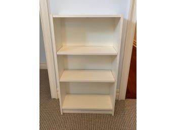 White Compressed Wood/ Particle Board Bookshelf With Adjustable Shelves