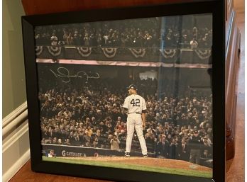 Authenticated And Autographed Photo Of Mariano Rivera On Pitching Mound