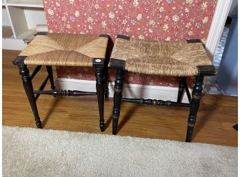 TWO HITCHCOCK STOOLS