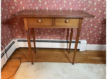 A MAPLE TWO DRAWER STAND