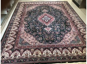Fabulous Hand Made Oriental Rug - Unusual Size - Paid $3,700 - Green - Ivory - Rose - EXCELLENT CONDITION