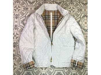 Beautiful Like New BURBERRY Ladies Quilted Jacket - Size Ladies Large - Classic Nova Check Lining - NICE !