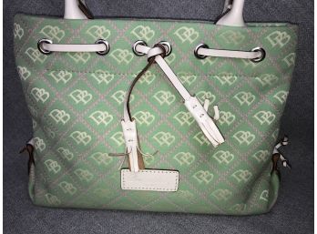 Fabulous Brand New Dooney & Bourke Purse / Handbag - Mint Green With Ivory Leather Trim - $399 Retail Price