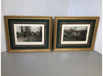 Pair Of Fabulous Classic Hunt / Horse Prints By John Richard - Greenwood Mississippi - Paid $695 Each !
