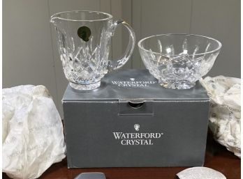 Lovely Brand New WATERFORD Lismore Cut Crystal Sugar & Creamer - Brand New In Box - Made In Ireland - WOW !