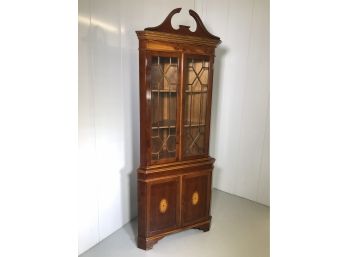 Absolutely Fabulous Antique English Yew Wood Corner Cabinet - From Estate Treasures In Greenwich Paid $2,800