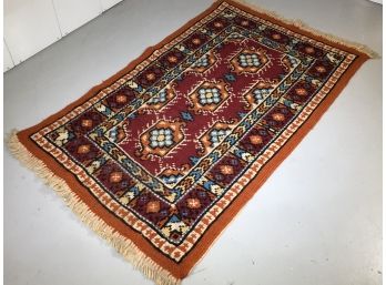 Very Nice Vintage / Antique Oriental Rug - 62' X 36' Or 5' X 3' - Nice Colors - Hand Made - Nice Old One