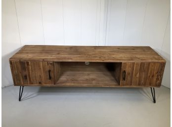 Very Cool Midcentury / MCM Style Coffee Table / TV Stand - Metal Hairpin Legs - Great Style - Many Uses !