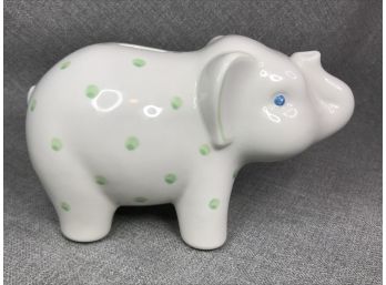 Wonderful TIFFANY & Co All Handpainted Elephant Bank - Este Ceramiche - Made In Italy - Fantastic Gift Idea !