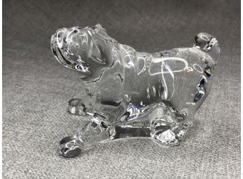 Stunning BACCARAT Crystal Pug Dog Figurine - Double Signed - Perfect Condition - Made In France - BACCARAT