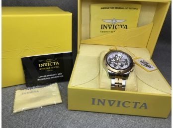 Fantastic Brand New $695 Retail INVICTA CHRONOGRAPH Two Tone Watch - New In Box - Fantastic Watch !