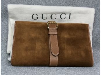 Absolutely Gorgeous GUCCI Leather Travel Jewelry Case - Brand New - Beautiful Caramel Leather - Made In Italy