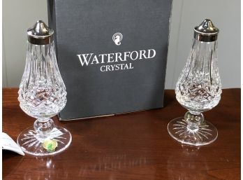 Stunning Brand New WATERFORD Cut Crystal Salt & Pepper Set - New In Box - Never Used - Made In Ireland NICE !