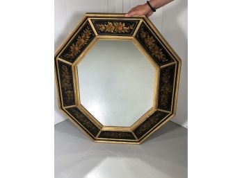 Wonderful Octagonal Reverse Painted Panel Mirror From ETHAN ALLEN - Made In Italy - Very Nice Decorator Piece