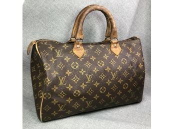 Vintage 1970s LOUIS VUITTON Speedy Handbag / Purse - Guaranteed Genuine - Old Worn Patina - GREAT PIECE !
