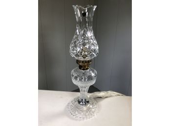 Incredible Never Used WATERFORD Cut Crystal Electric Hurricane Lamp - Paid $975 - Direct From Ireland - NEW !