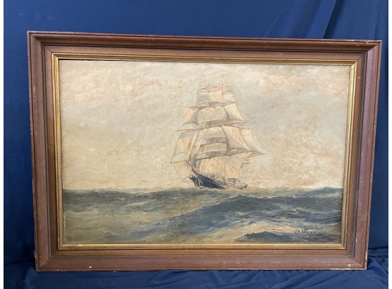 1960 Oil On Board Painting By Listed Artist H. A Jaarsma